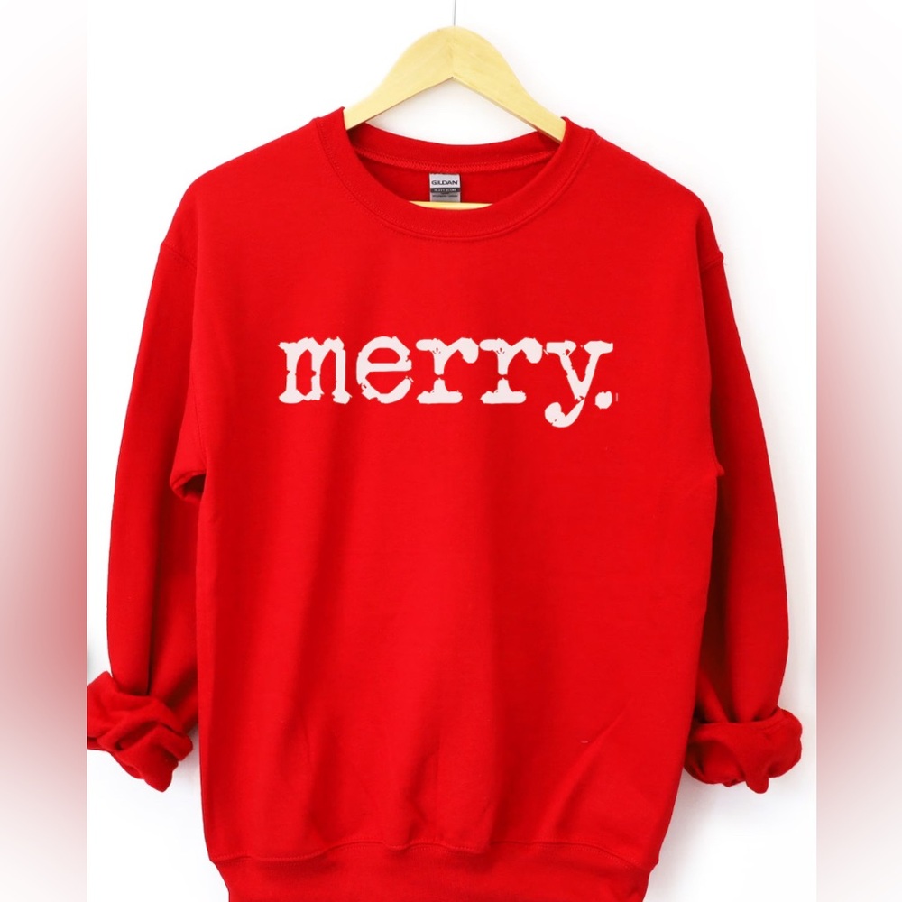 Merry.  Christmas Holiday Crew Sweatshirt!!!!
